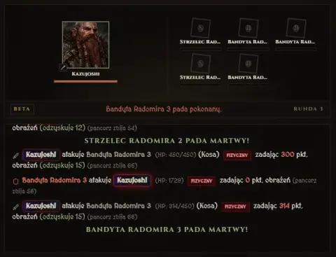Zrzut ekranu 1 z gry Kroniki Mroku – Epicka gra RPG w Twojej przeglądarce